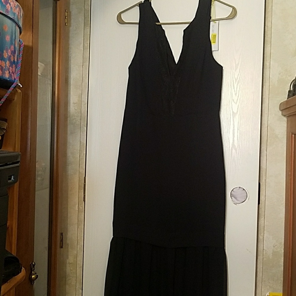 NWT BCBGeneration Long Black Sleeveless Dress